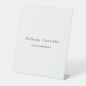 Eenvoudige Plain Elegant Modern Reclamebord Met Voetstuk (Voorkant)