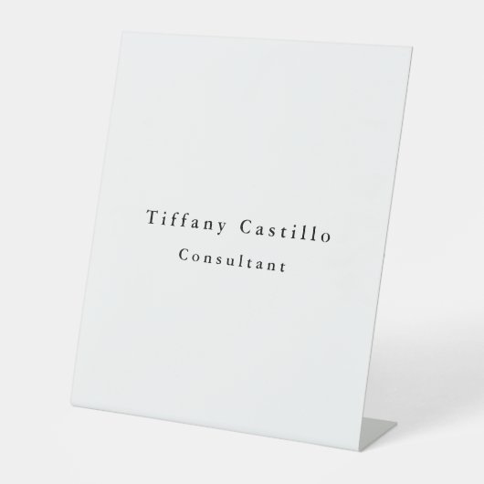 Eenvoudige Plain Elegant Modern Reclamebord Met Voetstuk (Voorkant)