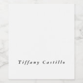 Eenvoudige Plain Elegant Modern Wijn Etiket (Enkel label)