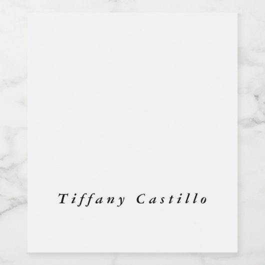 Eenvoudige Plain Elegant Modern Wijn Etiket (Enkel label)