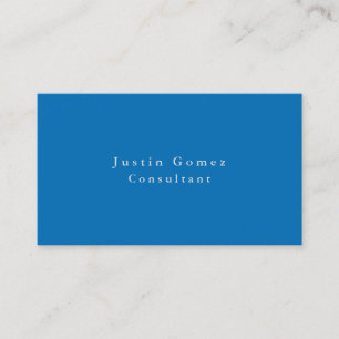 Eenvoudige Plain Elegant Spaans Blauw Minimalist Visitekaartje