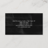 Eenvoudige Plain Elegant Zwart Grijs Professional Visitekaartje (Achterkant)