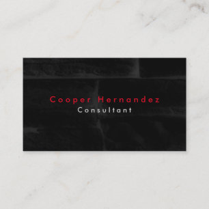 Eenvoudige Plain Elegant Zwart Grijs Professional Visitekaartje