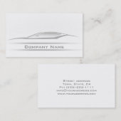 Eenvoudige Plain Grey Line Car Visitekaartje (Voorkant / Achterkant)