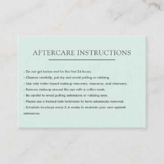 Eenvoudige Plain Lash Extension Microblading After Visitekaartje