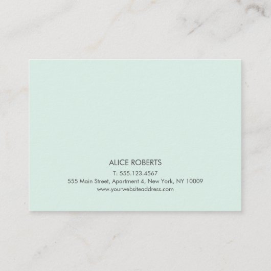 Eenvoudige Plain Lash Extension Microblading After Visitekaartje (Achterkant)