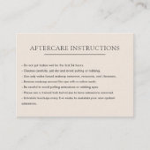 Eenvoudige Plain Lash Extension Microblading After Visitekaartje (Voorkant)