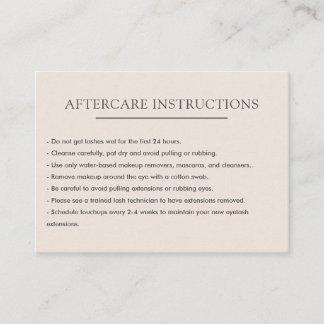 Eenvoudige Plain Lash Extension Microblading After Visitekaartje