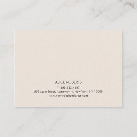 Eenvoudige Plain Lash Extension Microblading After Visitekaartje (Achterkant)