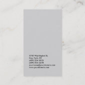 Eenvoudige Plain Lichtgrijs Trendy Consultant Visitekaartje (Achterkant)