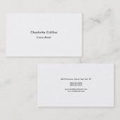 Eenvoudige Plain Minimalist Professional Modern Visitekaartje (Voorkant / Achterkant)