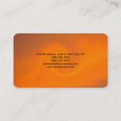 Eenvoudige Plain Oranje achtergrond Minimalistisch Visitekaartje (Achterkant)