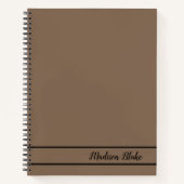 Eenvoudige Plain Pastel Brown Notitieboek (Voorkant)