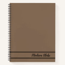 Eenvoudige Plain Pastel Brown Notitieboek