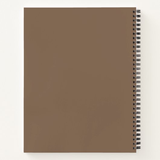 Eenvoudige Plain Pastel Brown Notitieboek (Achterkant)