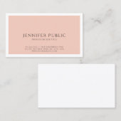 Eenvoudige Plain Professionele Moderne Elegante Kl Visitekaartje (Voorkant / Achterkant)