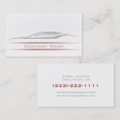 Eenvoudige Plain Red Maroon Line Car Visitekaartje (Voorkant / Achterkant)