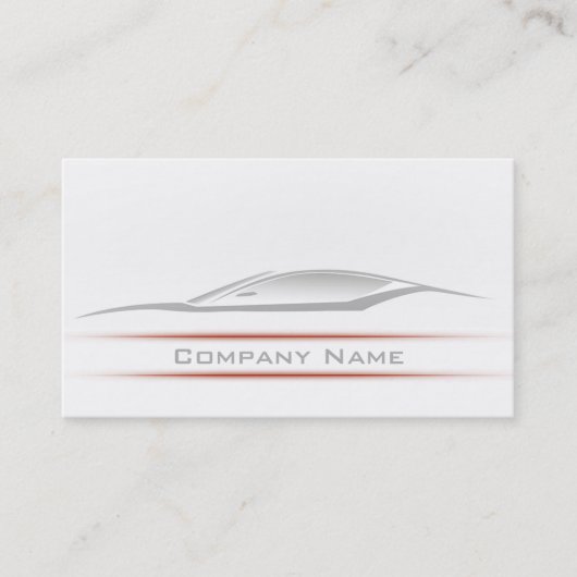 Eenvoudige Plain Red Maroon Line Car Visitekaartje (Voorkant)