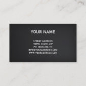 Eenvoudige Plain Silver Fitness Trainer Cool Kaart Visitekaartje (Achterkant)