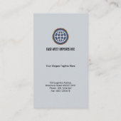 Eenvoudige platte, elegante, dubbeldekte pijllogis visitekaartje (Achterkant)