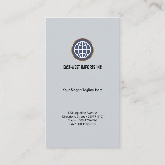 Eenvoudige platte, elegante, dubbeldekte pijllogis visitekaartje (Achterkant)