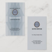 Eenvoudige platte, elegante, dubbeldekte pijllogis visitekaartje (Voorkant / Achterkant)