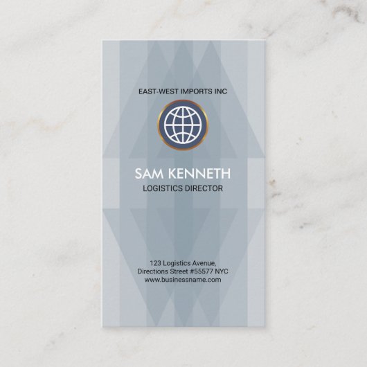 Eenvoudige platte, elegante, dubbeldekte pijllogis visitekaartje (Voorkant)