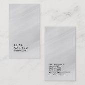 Eenvoudige platte grijze consultant visitekaartje (Voorkant / Achterkant)