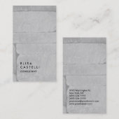 Eenvoudige platte grijze wand Trendy consultant Visitekaartje (Voorkant / Achterkant)