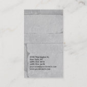 Eenvoudige platte grijze wand Trendy consultant Visitekaartje (Achterkant)