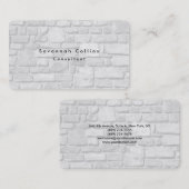 Eenvoudige platte grijze wandminimalistisch modern visitekaartje (Voorkant / Achterkant)