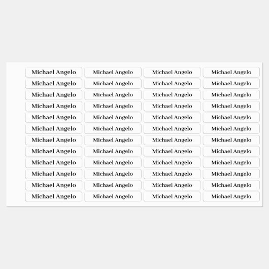 Eenvoudige platte labels voor aangepaste namen (Vel)