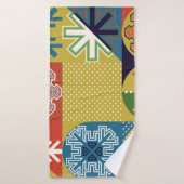 Eenvoudige platte lokale achtergrond van meerkleur badhanddoek (Badhanddoek)