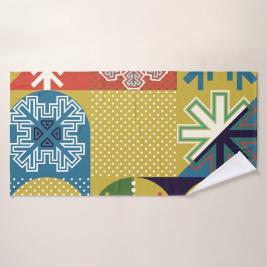 Eenvoudige platte lokale achtergrond van meerkleur badhanddoek (Badhanddoek)