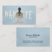Eenvoudige platte Mint Blue Mediation & Yoga Visitekaartje (Voorkant / Achterkant)