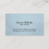 Eenvoudige platte Mint Blue Mediation & Yoga Visitekaartje (Achterkant)