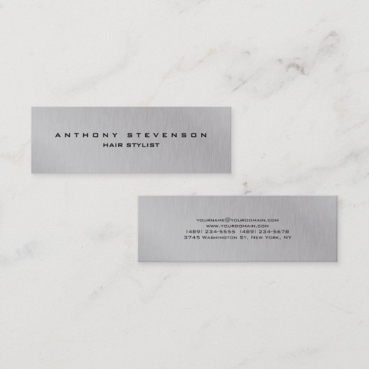 Eenvoudige platte, professionele haarstijllijst, g mini visitekaartje (Voorkant / Achterkant)