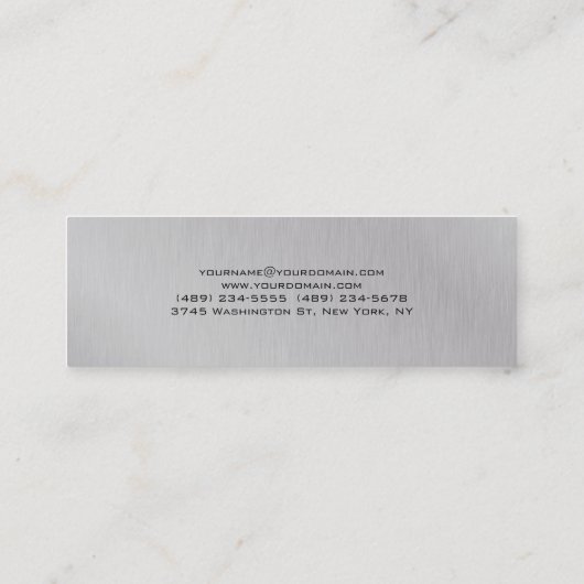 Eenvoudige platte, professionele haarstijllijst, g mini visitekaartje (Achterkant)