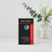 Eenvoudige platte, rode-positionermarkering visitekaartje (Staand voorkant)