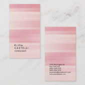 Eenvoudige platte roze consultant visitekaartje (Voorkant / Achterkant)