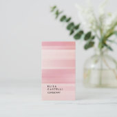 Eenvoudige platte roze consultant visitekaartje (Staand voorkant)