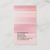 Eenvoudige platte roze consultant visitekaartje (Achterkant)