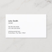 Eenvoudige platte schaar en kam visitekaartje (Achterkant)