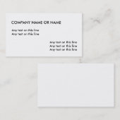 Eenvoudige platte Visitekaartjes (Voorkant / Achterkant)