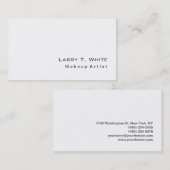 Eenvoudige platte witte blauwe makreel Stijllijst  Visitekaartje (Voorkant / Achterkant)