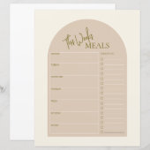 Eenvoudige pleister met minimale tekst per week (Voorkant / Achterkant)