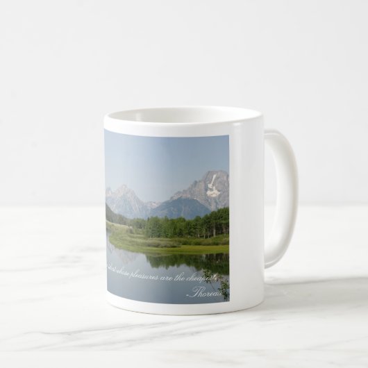 Eenvoudige PlezierMok — Grote Tetons Koffiemok (Voorkant rechts)