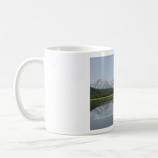 Eenvoudige PlezierMok — Grote Tetons Koffiemok (Links)