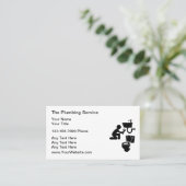 Eenvoudige Plumber Visitekaartjes Design Sjabloon (Staand voorkant)