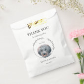 Eenvoudige poedel hond bruiloft dank u bedankzakje (Gezegeld)
